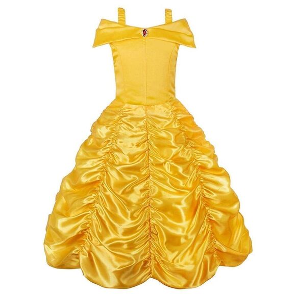 JerrisApparel Beauty & The Beast Princess  Off Shoulder Toddler Girls Costume 5T - Picture 1 of 9